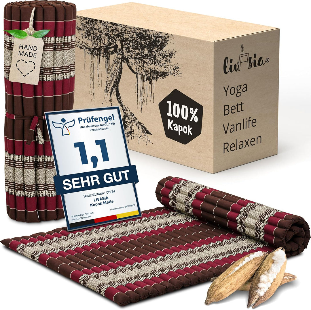 livasia Rollmatte Rollmatratze L-200x110x4,5cm, Gästebett Gästematratze 1 Person, Reisebett Kofferra