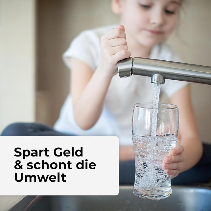 Alb Filter Active Untertisch Komplett-Set Schnellkupplung Edelstahl Natur