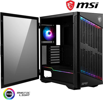 MSI MPG VELOX 100P AIRFLOW Mid-Tower PC-Gehäuse, geeignet für E-ATX-Mainboard, Seitenpanel aus gehär