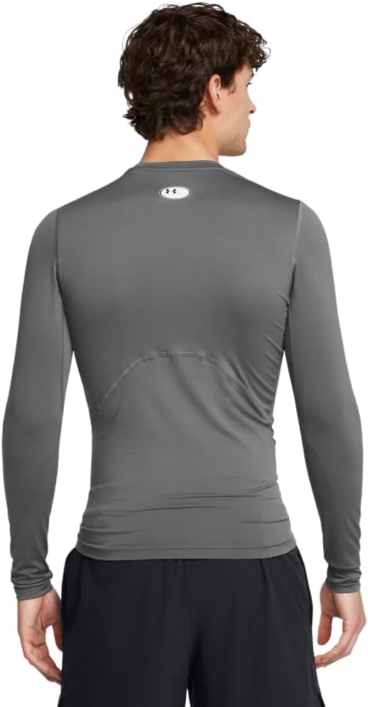 Under Armour HeatGear Kompressions-Langarm-T-Shirt für Herren Grauweiss XS, Grauweiss XS
