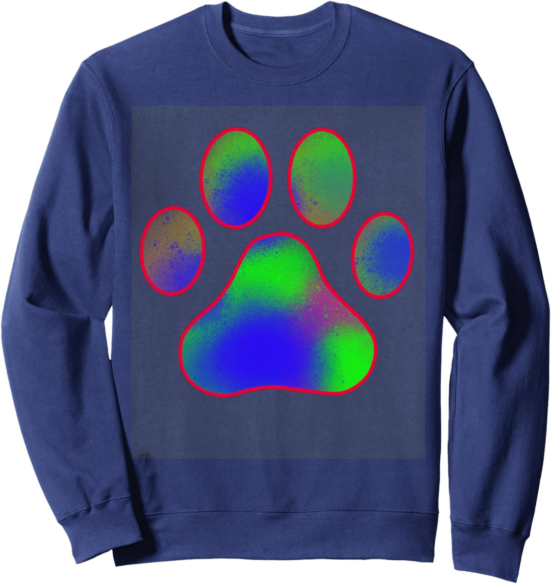 Nettes Hundekatzen-Pfotenabdruck-Design Sweatshirt