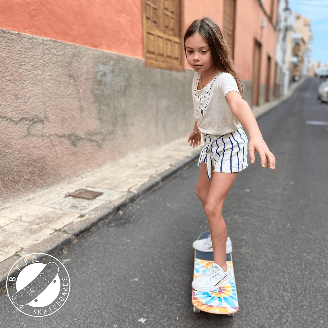 BTFL Komplettboard, Skateboard Deck 8.125" mit ABEC 9 Kugellager für Anfänger und Fortgeschrittene,