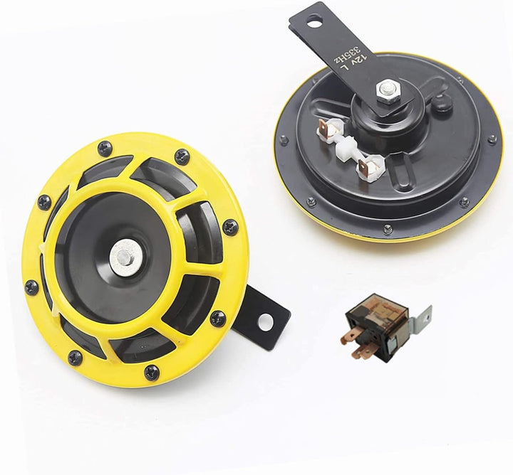 YIYIDA Auto Elektrische Hupe 135db Auto Hupen Kit 12V car Horn Super Lauter Hochton und Tiefton Meta