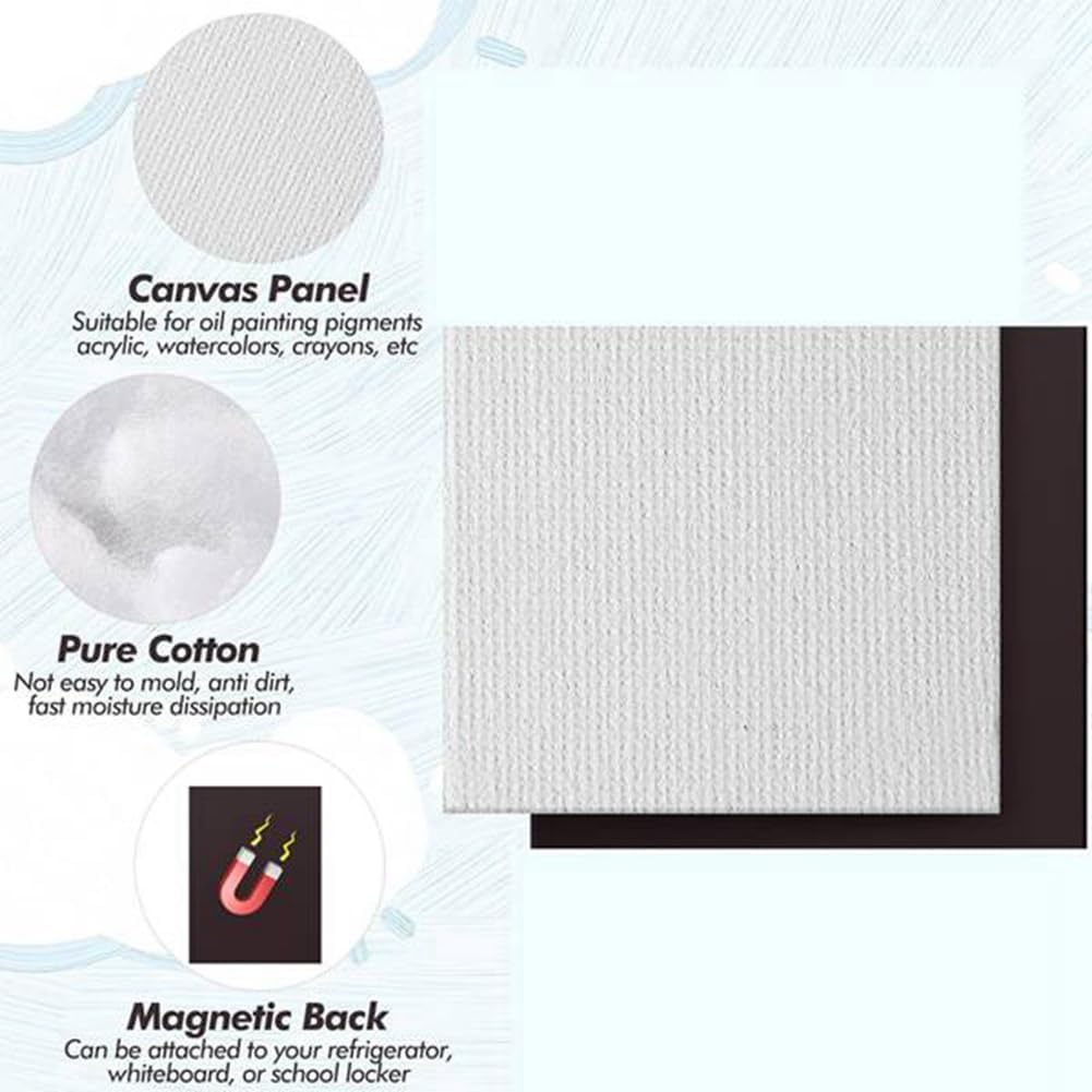 25 Stück Magnetische Malleinwand Panel Magnetische Mini-Leinwände Leinwand Leere Leinwände für Maler