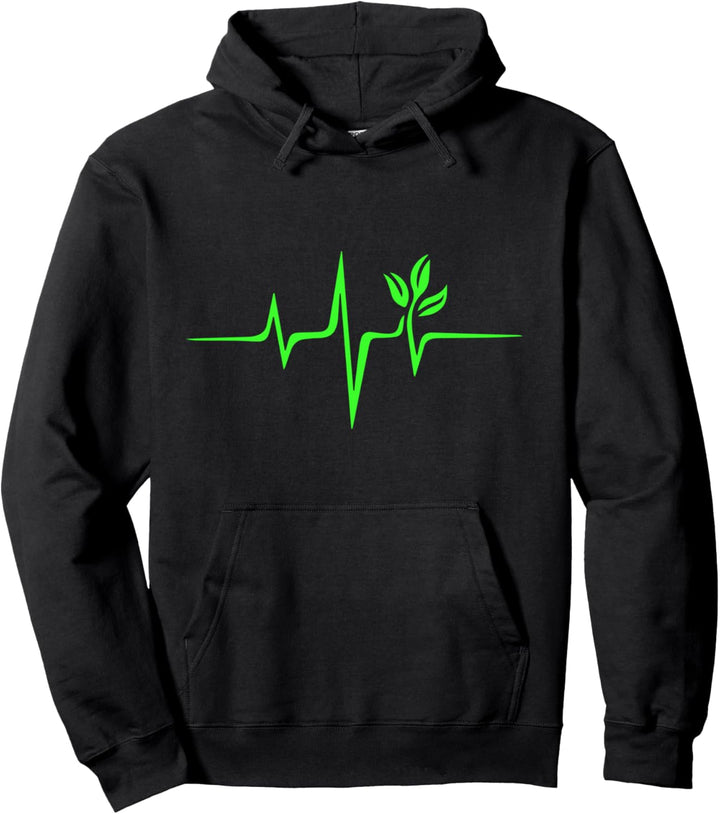 Vegan Herzschlag Veganer Veganismus Pflanze Baum Geschenk Pullover Hoodie