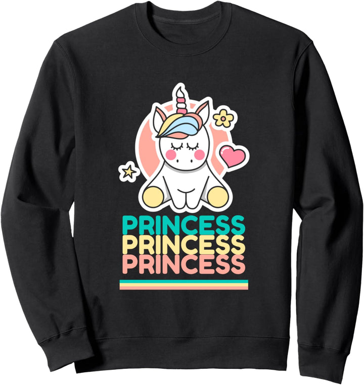 Mutter Tochter Partnerlook Einhorn Princess Partner Outfit Sweatshirt