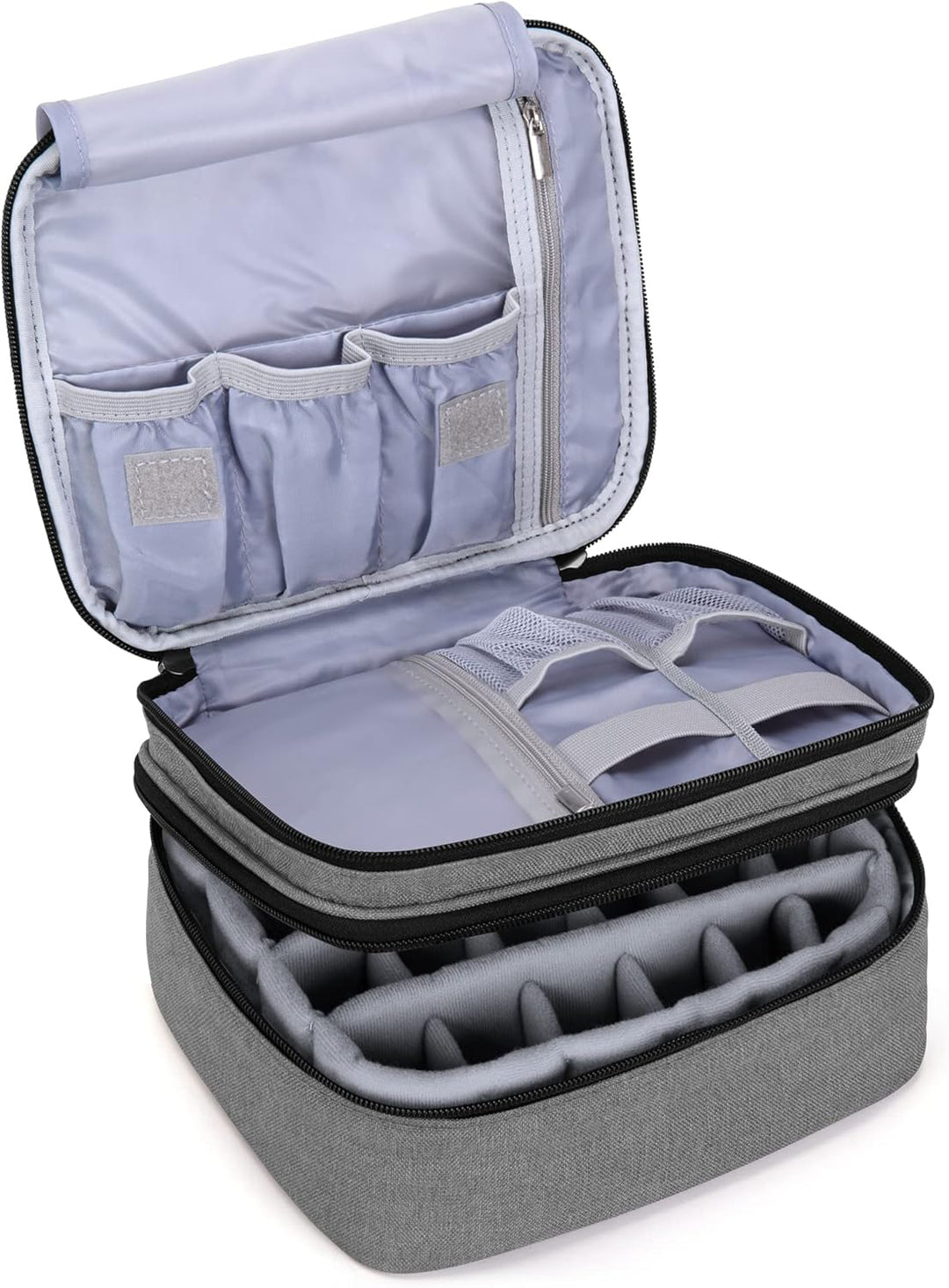 Luxja Aufbewahrungsbox für Nagellack, Organizer, Aufbewahrung für Nagellack, Grau