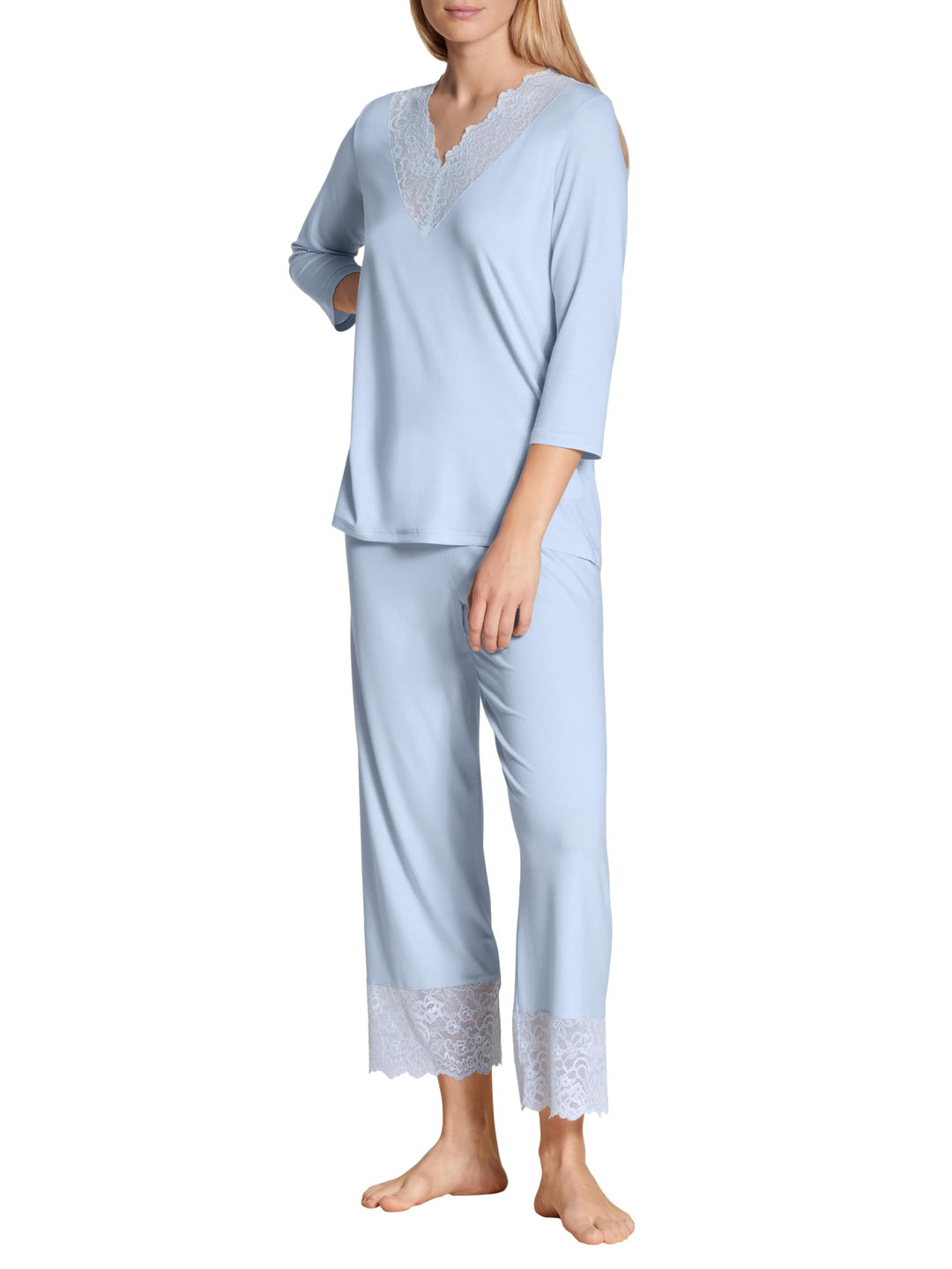 CALIDA Elegant Dreams 7/8-Pyjama Damen 48-50 Harmony Blue, 48-50 Harmony Blue