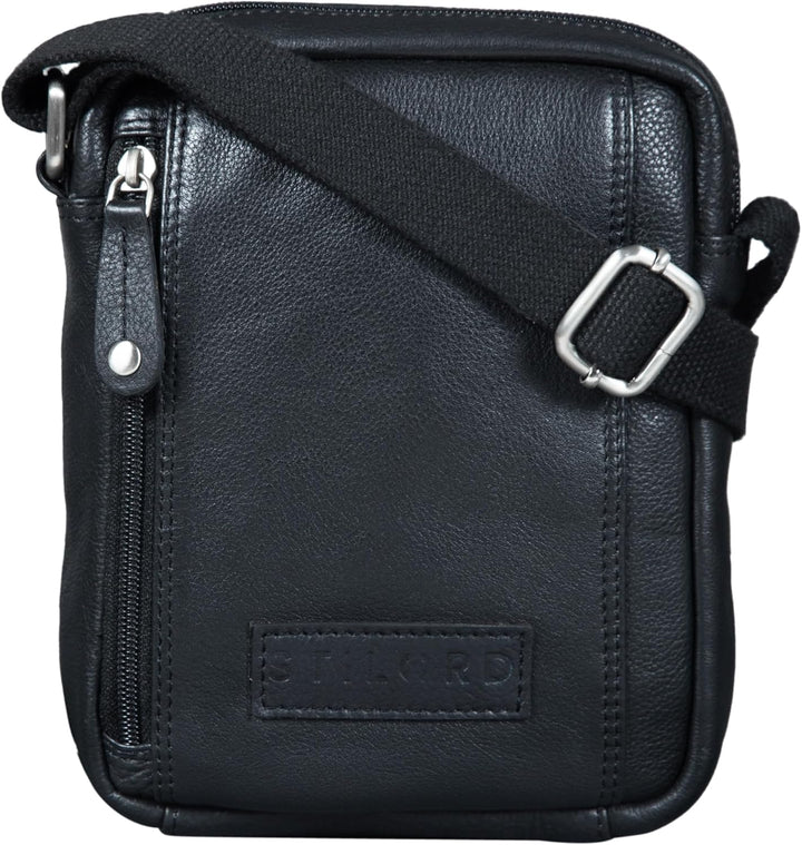 STILORD 'Brandon' Herrentasche Leder Braun Umhängetasche klein Schultertasche Männer 7 Zoll Tablet H