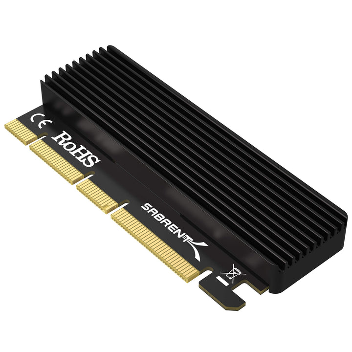 Sabrent M.2 SSD NVMe PCIe Adapter mit Aluminium Kühlkörper und Wärmeleitpad, für SSD 1TB, SSD 2TB, S