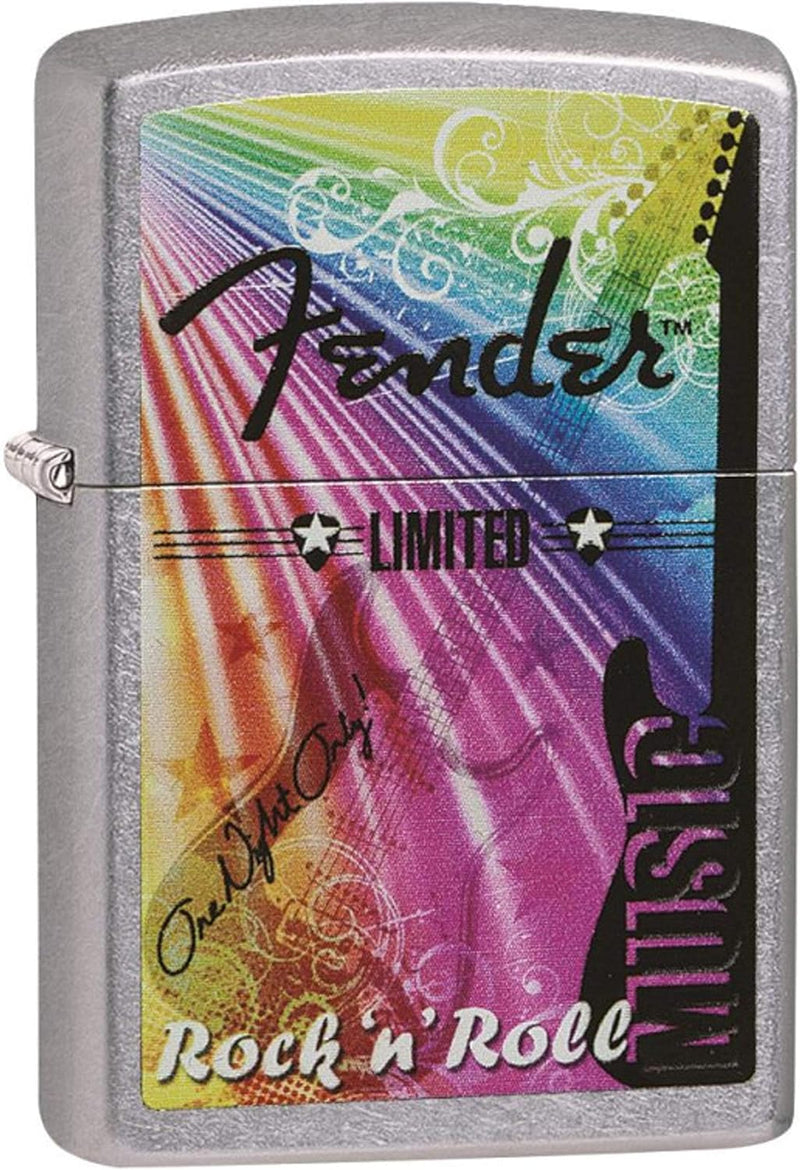 Zippo PL Windmill Emblem Feuerzeug, Chrom, Limited Edition 500 Stück (Fender), 6 x 4 x 2 cm 6.0 x 4.