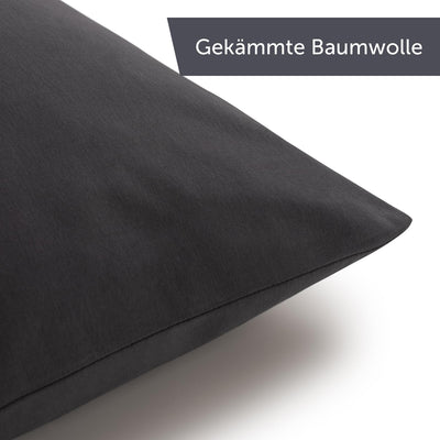 Blumtal Kissenbezug 65x65cm 2er Set Baumwoll-Jersey - Oeko-TEX zertifizierte Kissenbezüge 65x65 cm -