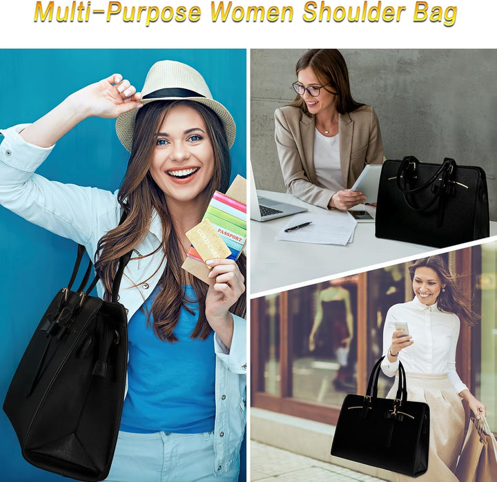 MATEIN Business Taschen Damen, Laptoptasche Elegant Aktentasche Arbeitstasche Büro Handtasche Leder