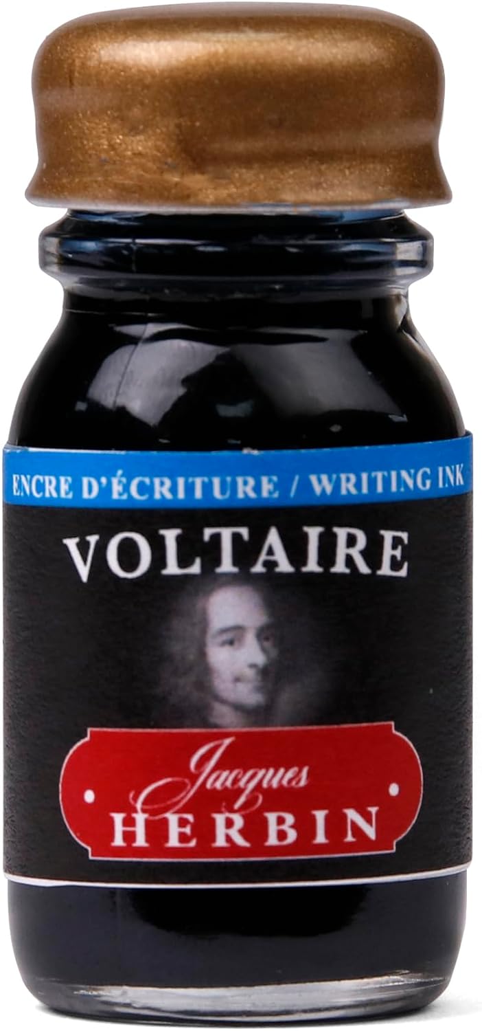 Jacques Herbin 27100T - Tintenset Schriftsteller, 5 Flakons à 10ml, 5 Tinten, ideal für Lettering, K
