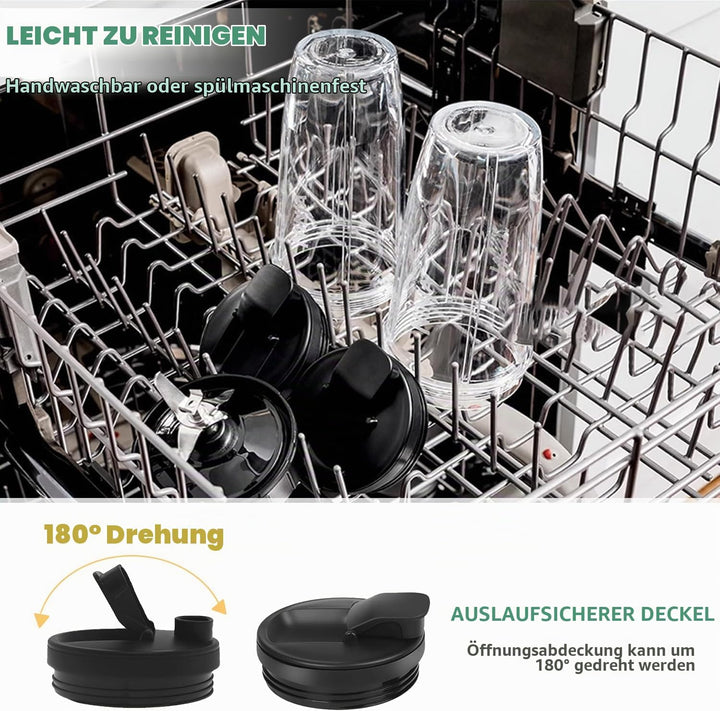 Blender Cups &amp; Blattersatz für Ninja - 2 Pack 710 ml Cups mit 7 Flossen Blatt Ersatzteilen &amp; Bürsten