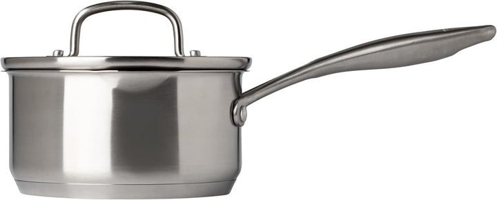 PYREX, Infinity Stieltopf mit Deckel, Ø 16 cm, fester Griff, Edelstahl, ohne PFAS, Edelstahl, geeign