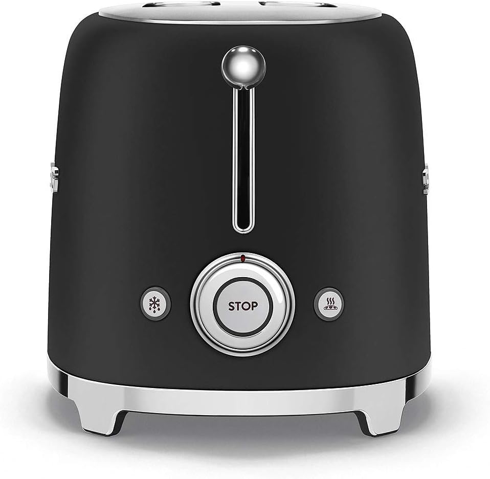 SMEG - Torradeira 2 Tostas Anni50, Preto Mate TSF01BLMEU, Schwarz Matt