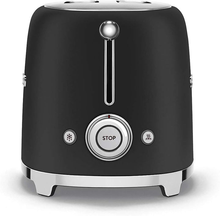 SMEG - Torradeira 2 Tostas Anni50, Preto Mate TSF01BLMEU, Schwarz Matt