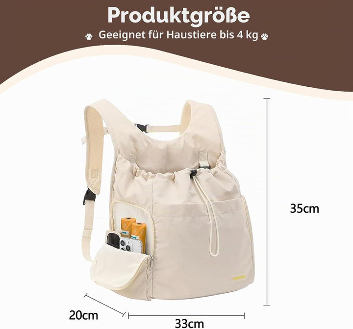 Galatée Hunde-Fronttrage-Rucksack, Verstellbare Haustier-Katzentruhe, Belüfteter Hundeträger Für Wan