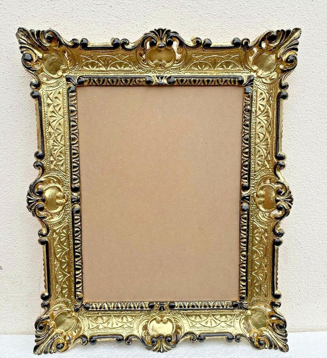Wandspiegel Gold Schwarz Barock 57x47cm Prunk Spiegel Badspiegel Flurspiegel Antik Spiegel 3049A.S N