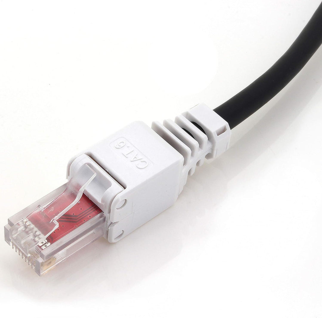 1aTTack.de Cat.6 werkzeugloser Stecker Feldkonfektionierbar für Flexible und starre Innenleiter AWG