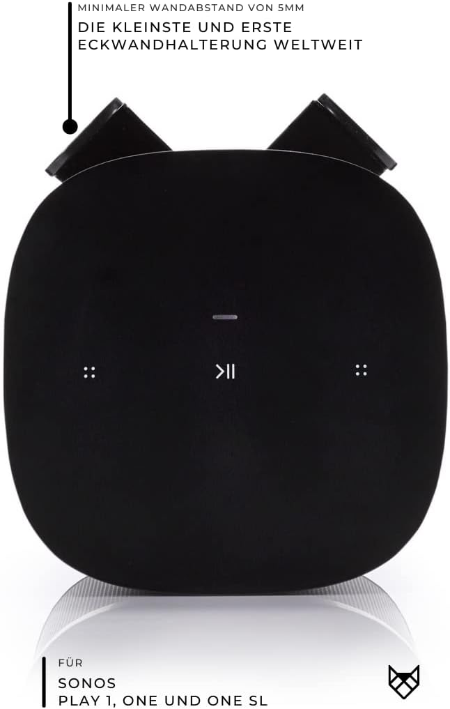 SX-Concept Eckwandhalterung für Sonos Play 1 - Sonos One - Sonos One SL - Sonos Eckwandhalterung - W