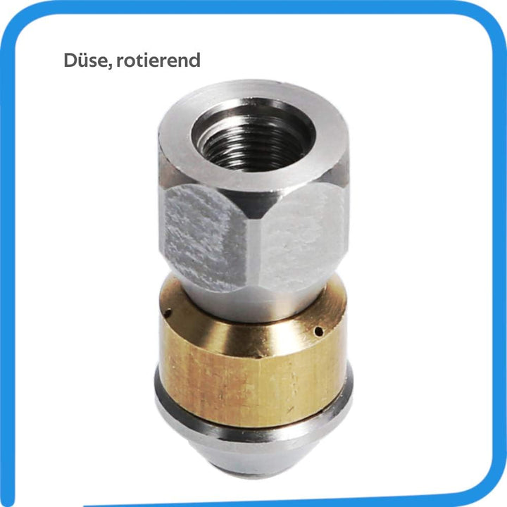 McFilter I Rohrreinigungsdüse für Hochdruckreiniger, starr (3+1 x 0,8 mm - 050) + rotierend (3 x 0,8