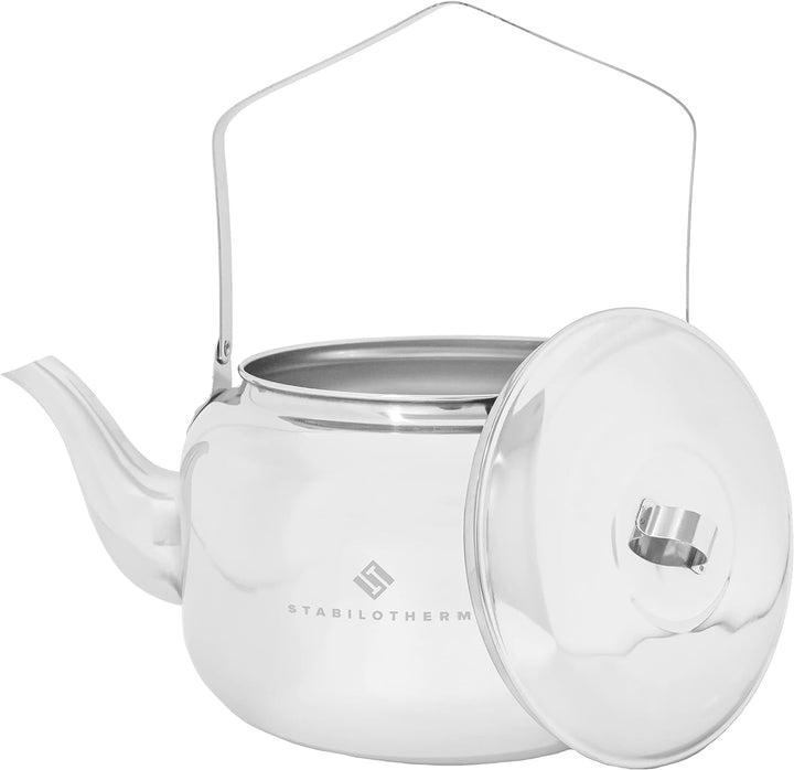 STABILOTHERM Edelstahl Outdoor-Kaffeekessel 4 Liter I ideal für Lagerfeuer & Grill – Teekessel Wasse