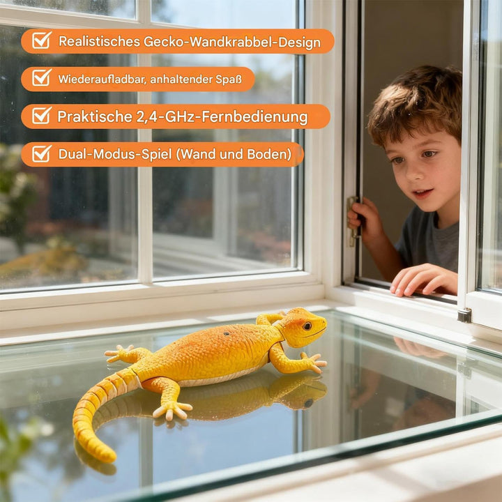Gecko Spielzeug Wand - Wiederaufladbar Gecko Ferngesteuert | Kletternder Geckos Wand Und Decken | Si