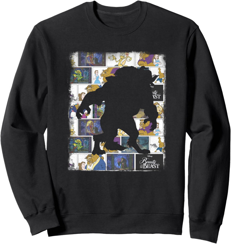 Disney Beauty and the Beast Silhouette Character Panels Sweatshirt