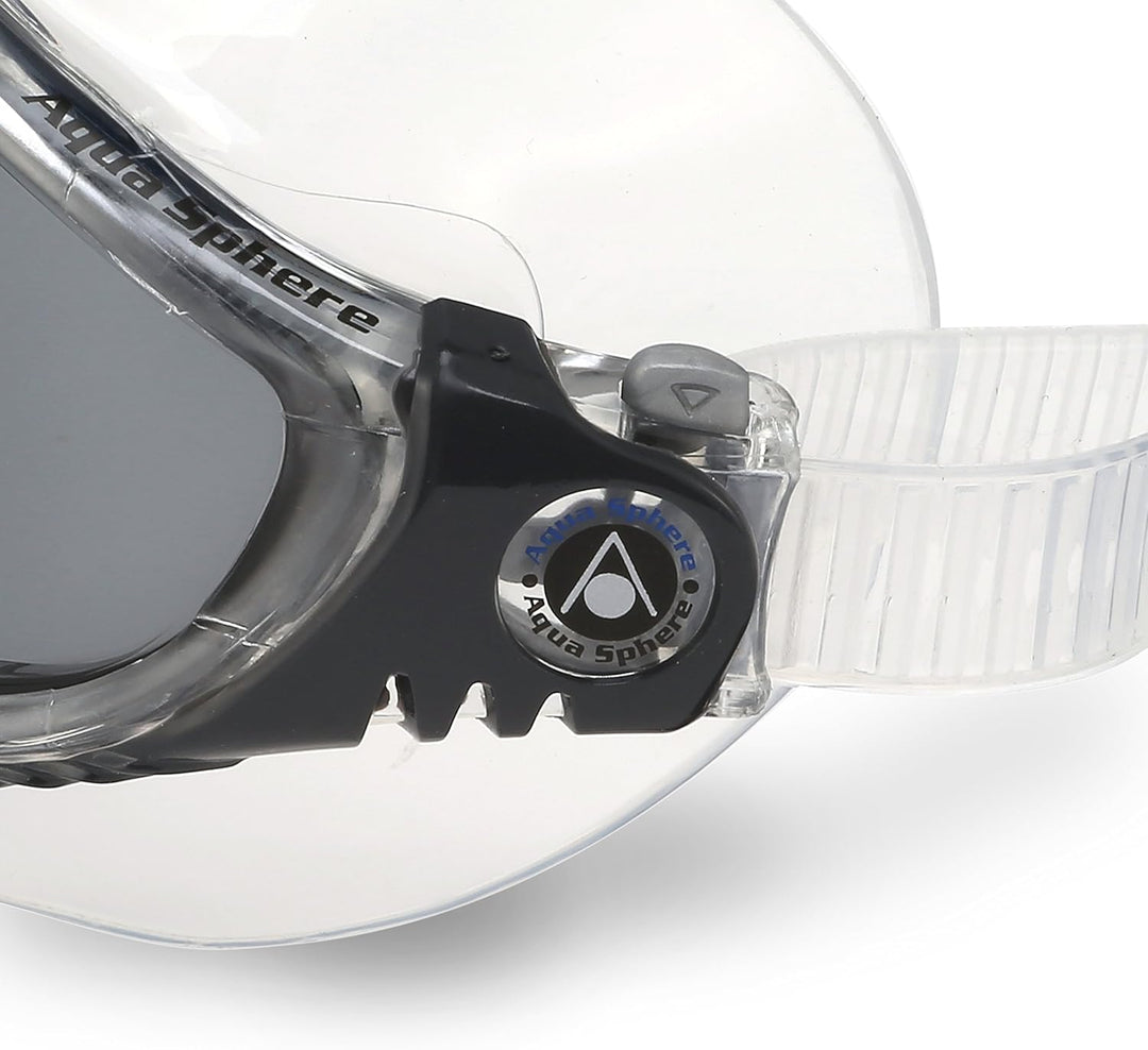 Aqua Sphere Unisex Vista Schwimmmaske (1er Pack) Einheitsgrösse Rauchglas: transparent/grau/blau, Ei
