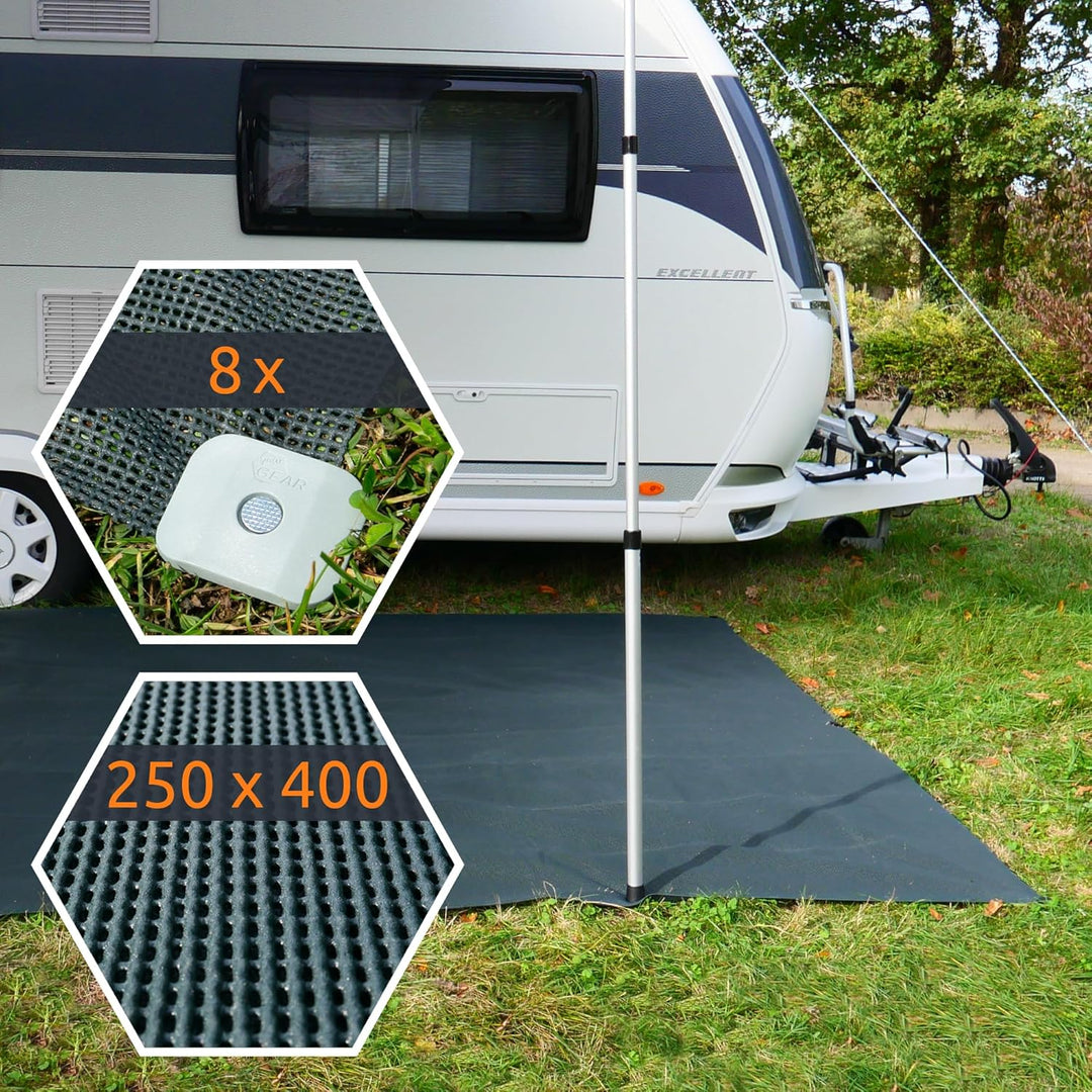 your GEAR Outdoor Soft Carpet 250 x 400 cm - Vorzeltteppich, Zeltteppich, Teppich mit Tasche