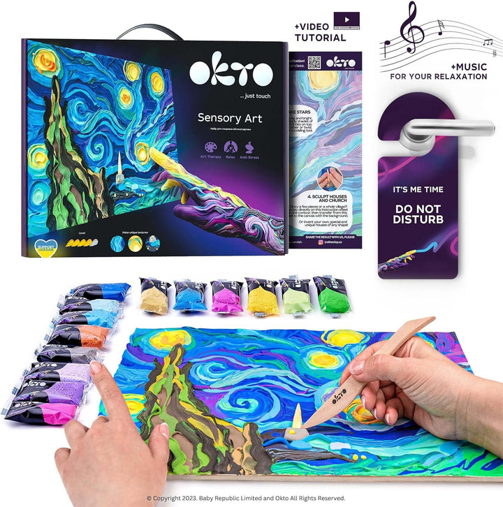 Okto Kunst-Set | Kunst & Handwerk DIY Malerei mit Modelliermasse Kit für Malerei Malerei Kits für Er