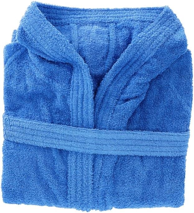 Gabel 09300 703 Bademantel für Erwachsene, 100% Baumwolle. 1x1x1 cm blau, Blau