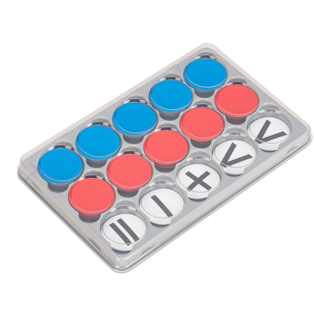 Betzold - Wendeplättchen (magnetisch)- Rechnen lernen Rechenhilfe rot blau Magnet Rechentafel OneSiz