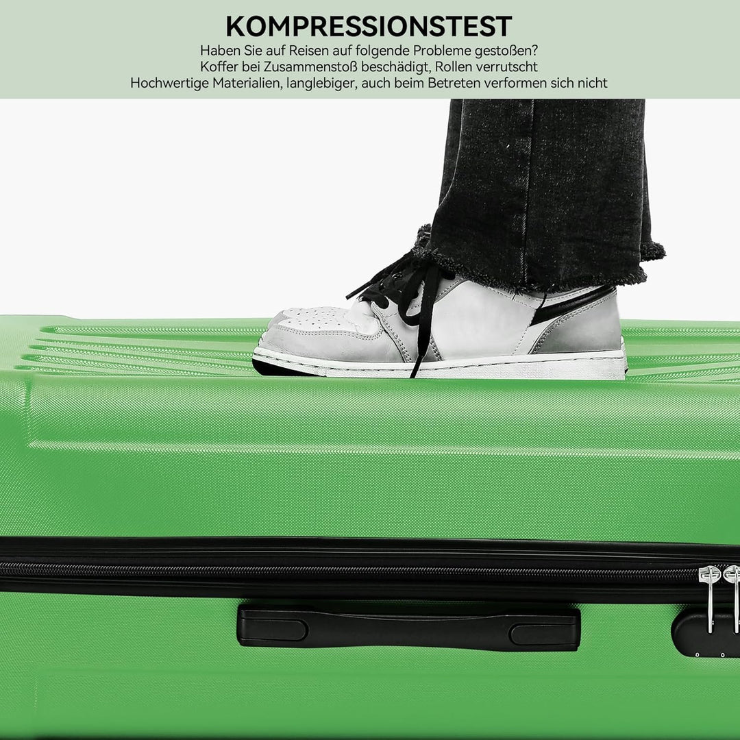 BEIBYE Hartschalen-Koffer Trolley Rollkoffer Reisekoffer Sicherheit Zahlenschloss Zwillingsrolle ABS