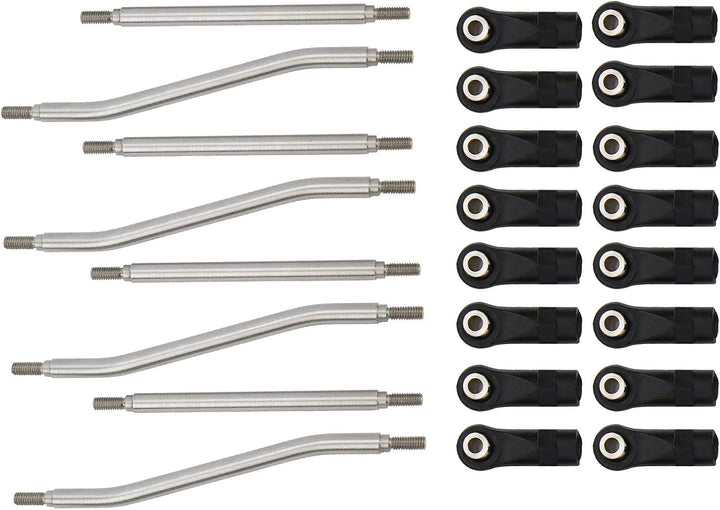 Stahl Steering Pull Rod Link für Axial Capra AXI03004, 8 Stück Rostfreier Linkage Einstellbare Rod L
