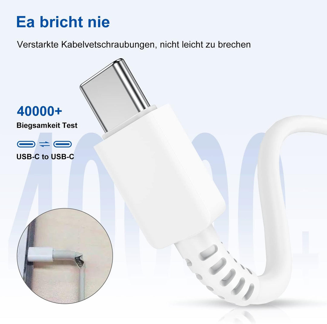 USB C Ladegerät, Schnellladegerät 25w mit 2M Kabel, Ladekabel USB C mit Netzteil,Typ C Schnellladege