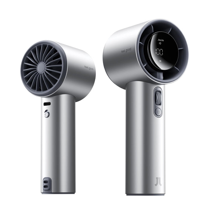 JISULIFE Handventilator Pro1S – High-Speed Luftstrom: Bis zu 40h Laufzeit, Galvanisiertes Gehäuse–Lu