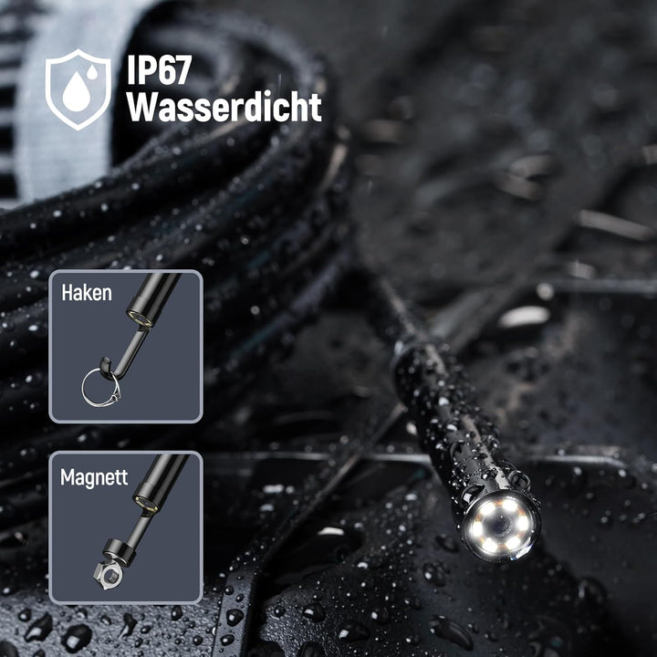 Endoskopkamera mit Licht Handy iPhone, DEPSTECH 7mm Endoskop 2MP HD nur für iPhone/iPad/iOS 12.0+, R