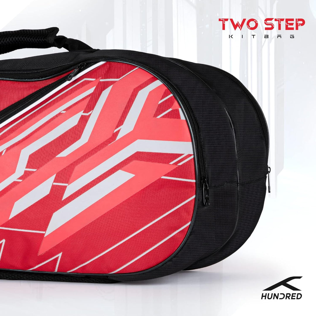 HUNDRED Badminton- und Tennisschlägertasche | Material: Polyester | 3 Fächer | Tragegriff | Gepolste