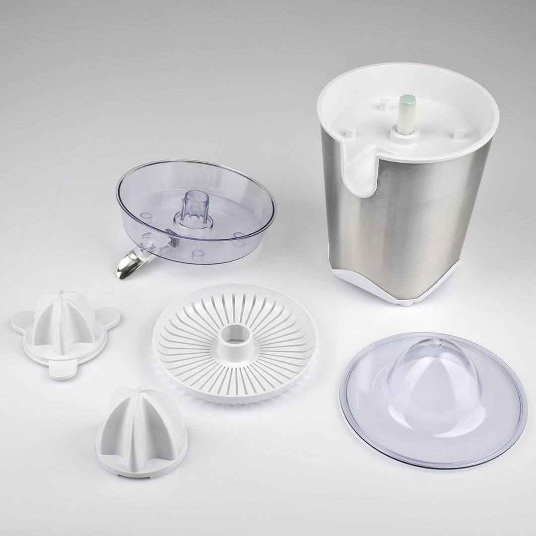Girmi SR54 Zitruspresse, 150-cc-Kapazität, 60 W, Zwei Kegel für Zitrusfrüchte, Tropfstopp-Ausgiesser