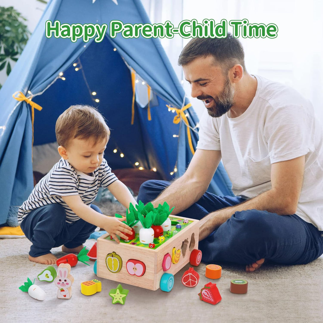 Kinder Montessori Spielzeug ab 1 2 3 Jahr | 7-in-1 Holzspielzeug 2 Jahre | Steckspiel Sortierspiel H