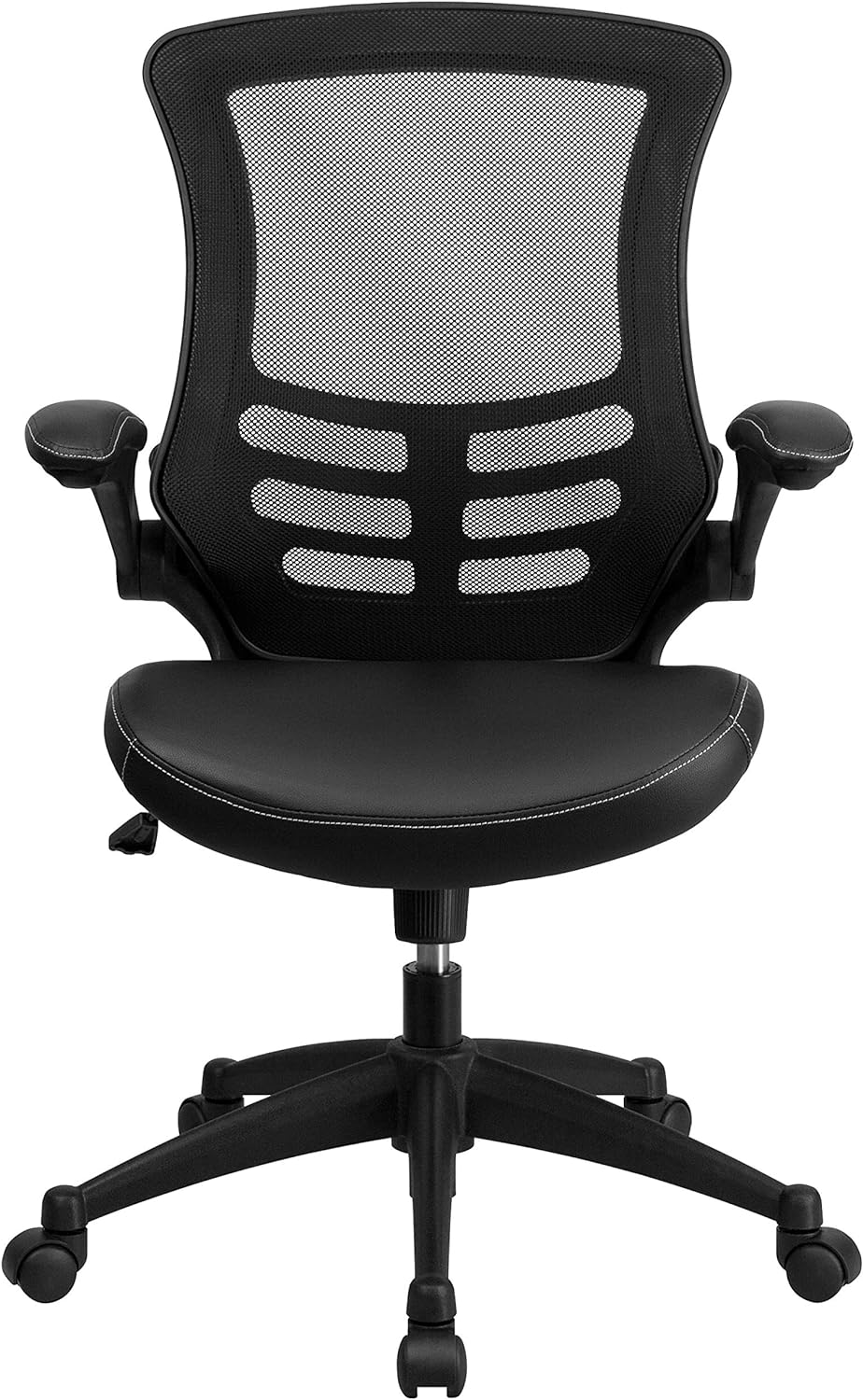 Flash Furniture Bürostuhl mit mittelhoher Rückenlehne – Ergonomischer Schreibtischstuhl mit hochklap