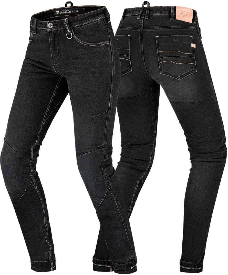 SHIMA DEVON Motorradjeans - Belüftete Elastische Slim Fit Biker Motorradhose mit FiberQL-Verstärkung