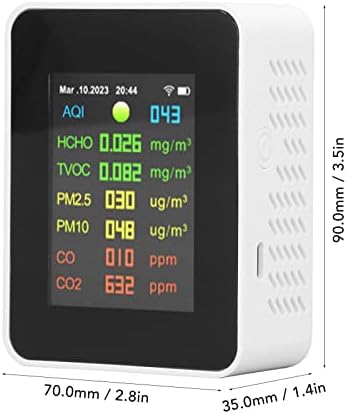 9 in 1 WiFi Luftqualitätsmonitor PM2.5, PM10, HCHO, Organische Schadstoffe, CO, CO2, Temperatur- und