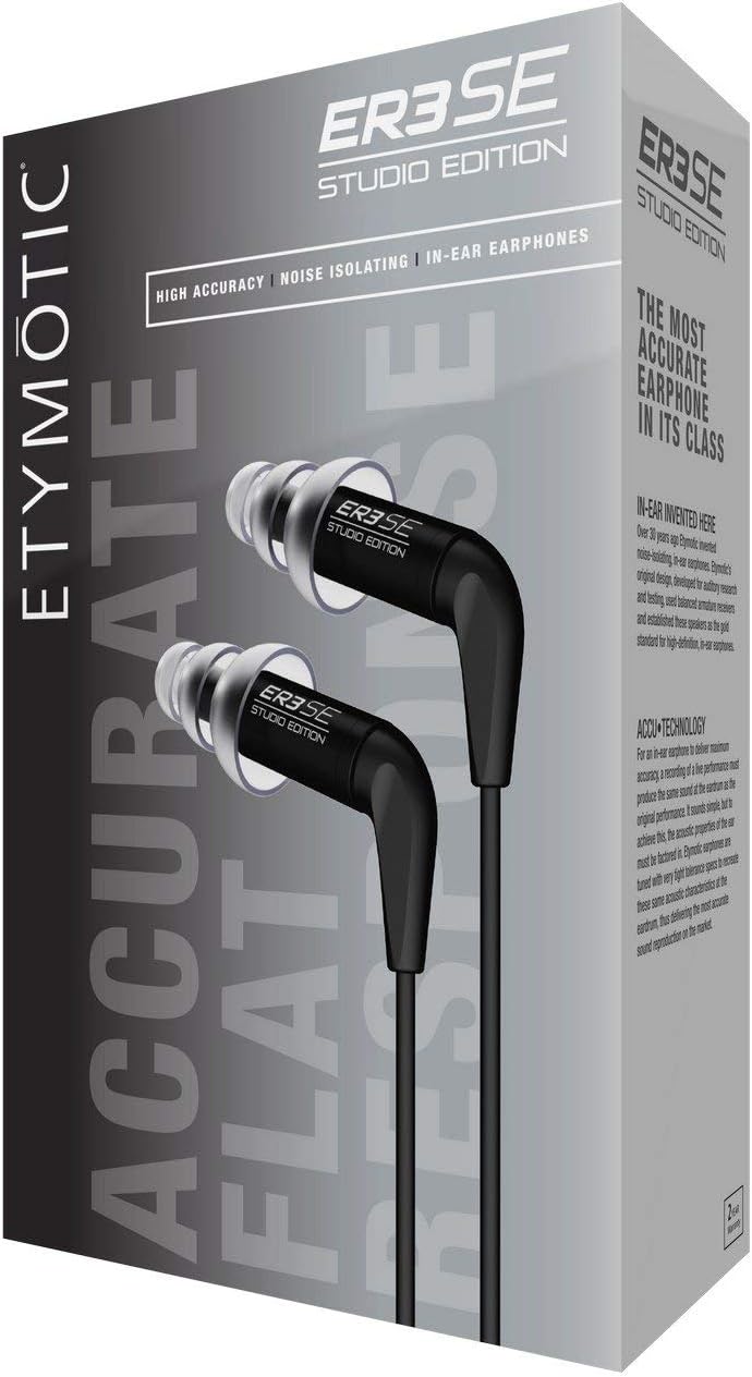 Etymotic ER3SE Studio Edition Balanced-Armature In-Ear-Kopfhörer Schwarz SE - Studio Edition, SE - S
