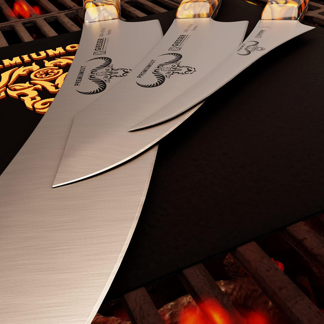 Giesser seit 1776 - Made in Germany - PremiumCut Spicy Orange Messerset 3 teilig Kochmesser 20 cm Ba