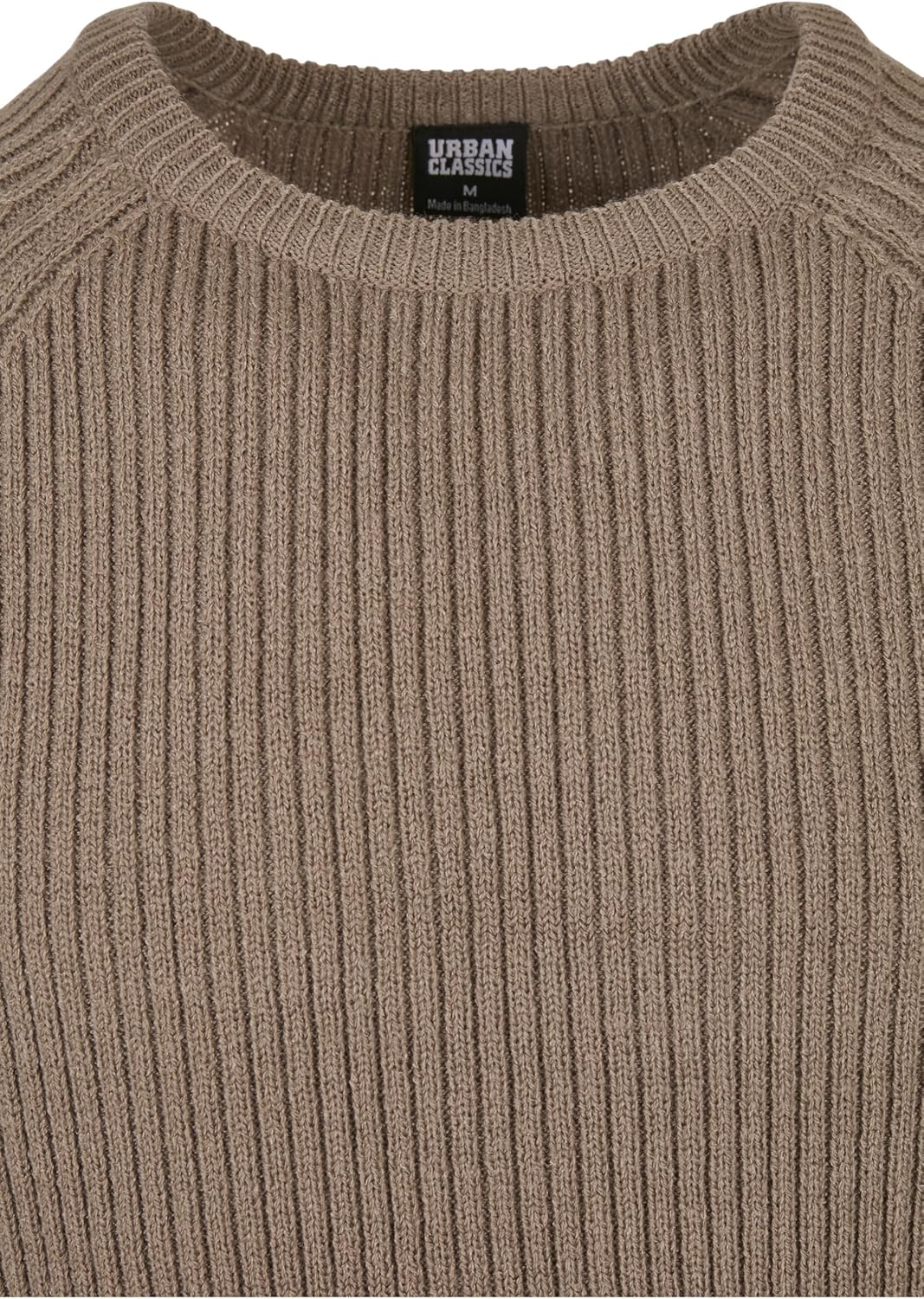 Urban Classics Herren Strickpullover mit Raglan Ärmeln, Rib-Struktur & Rundhals, nahtfreie Schultern