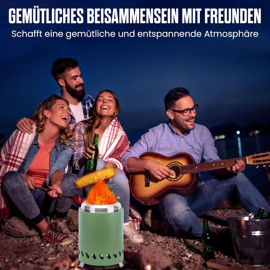 Tischfeuerstelle mit Ständer, Mini-Feuerstelle aus Edelstahl, Deko für Garten,Terrasse und Balkon,Fü